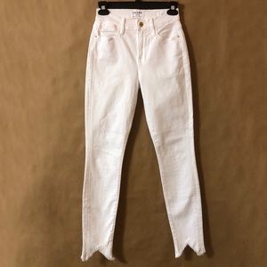 FRAME | Le High Skinny Triangle Raw Hem Jeans